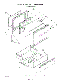 06 - Oven Door And Drawer parts for Whirlpool Range SF375BEPW4 from AppliancePartsPros.com