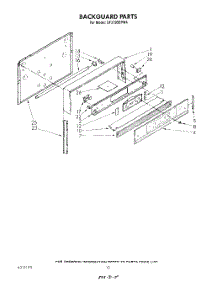 07 - Backguard , Lit / Optional parts for Whirlpool Range SF375BEPW4 from AppliancePartsPros.com