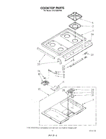 08 - Cook Top parts for Whirlpool Range SF375BEPW4 from AppliancePartsPros.com