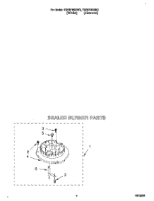 04 - Sealed Burner parts for Whirlpool Range TGR61W2BW0 from AppliancePartsPros.com