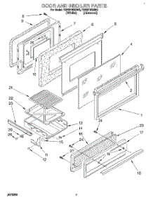 06 - Door And Broiler parts for Whirlpool Range TGR61W2BW0 from AppliancePartsPros.com