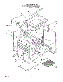 04 - Oven parts for Whirlpool Range SF302BSAW1 from AppliancePartsPros.com