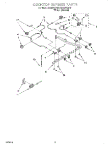 03 - Cooktop Burner parts for Whirlpool Range SF387PEYN7 from AppliancePartsPros.com