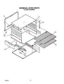06 - Internal Oven parts for Whirlpool Range SF3040SRW6 from AppliancePartsPros.com