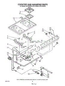06 - Cooktop And Manifold , Literature And Optional parts for Whirlpool Range SF314PSRW3 from AppliancePartsPros.com