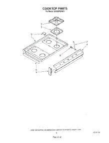 04 - Cooktop parts for Whirlpool Range SE950PERW3 from AppliancePartsPros.com