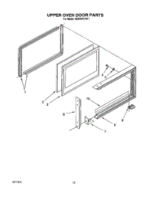 08 - Upper Oven Door parts for Whirlpool Range SE960PEYW1 from AppliancePartsPros.com