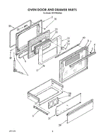06 - Oven Door And Drawer parts for Whirlpool Range SF375PEWN2 from AppliancePartsPros.com