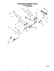 02 - Cooktop Burner parts for Whirlpool Range SF310PEAQ2 from AppliancePartsPros.com