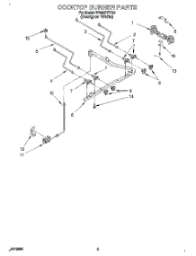 03 - Cooktop Burner parts for Whirlpool Range SF385PEYQ4 from AppliancePartsPros.com
