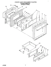 07 - Door And Drawer parts for Whirlpool Range SF385PEYQ4 from AppliancePartsPros.com