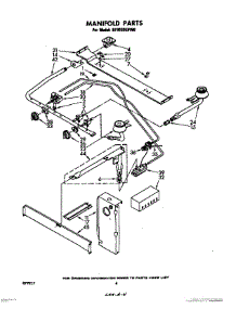03 - Manifold parts for Whirlpool Range SF3020EPW0 from AppliancePartsPros.com