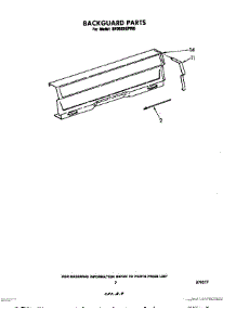 05 - Backguard parts for Whirlpool Range SF3020EPW0 from AppliancePartsPros.com