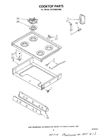 03 - Cooktop parts for Whirlpool Range SF3100EPW0 from AppliancePartsPros.com