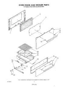 05 - Oven Door And Broiler parts for Whirlpool Range SF3021SRW1 from AppliancePartsPros.com