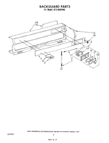 06 - Backguard parts for Whirlpool Range SF3100EPW0 from AppliancePartsPros.com