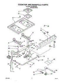 04 - Cooktop And Manifold, Literature parts for Whirlpool Range SF330PEWQ3 from AppliancePartsPros.com