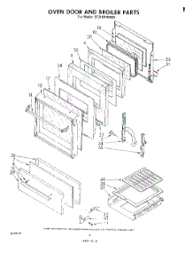04 - Oven Door And Broiler parts for Whirlpool Range SF310PSKW0 from AppliancePartsPros.com