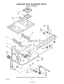 06 - Cooktop And Manifold , Literature And Optional parts for Whirlpool Range SF330PERW1 from AppliancePartsPros.com