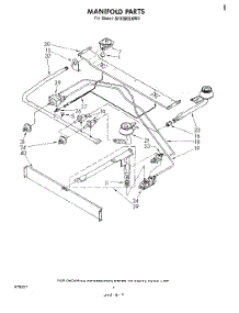 03 - Manifold parts for Whirlpool Range SF3300SKW0 from AppliancePartsPros.com