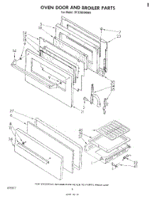 04 - Oven Door And Broiler parts for Whirlpool Range SF3300SKW0 from AppliancePartsPros.com