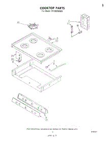 06 - Cook Top parts for Whirlpool Range SF3300SKW0 from AppliancePartsPros.com
