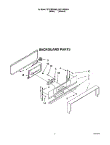 03 - Backguard parts for Whirlpool Range SF312PEWW0 from AppliancePartsPros.com