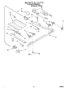 02 - Manifold parts for Whirlpool Range SF302BEAQ1 from AppliancePartsPros.com