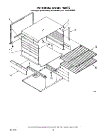 06 - Internal Oven parts for Whirlpool Range SF0100SRW3 from AppliancePartsPros.com