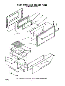 05 - Oven Door And Broiler parts for Whirlpool Range TGR51W0WW0 from AppliancePartsPros.com