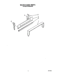 04 - Backguard parts for Whirlpool Range SF304BSWW0 from AppliancePartsPros.com