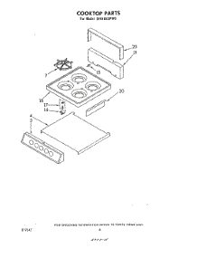 05 - Cook Top parts for Whirlpool Range SF010ESPW0 from AppliancePartsPros.com