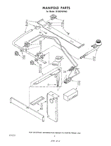 03 - Manifold parts for Whirlpool Range SF300PEPW0 from AppliancePartsPros.com