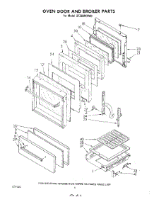 05 - Oven Door And Broiler parts for Whirlpool Range SF300PEPW0 from AppliancePartsPros.com