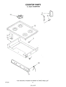06 - Cook Top parts for Whirlpool Range SF300PEPW0 from AppliancePartsPros.com