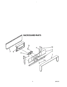 04 - Backguard parts for Whirlpool Range SF310PEWW3 from AppliancePartsPros.com