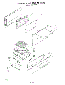 05 - Oven Door And Broiler parts for Whirlpool Range SF3040SRW0 from AppliancePartsPros.com