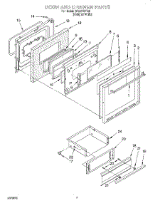 06 - Door & Drawer parts for Whirlpool Range SF387PEYQ6 from AppliancePartsPros.com