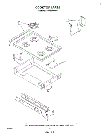 05 - Cooktop parts for Whirlpool Range SM958PEKW1 from AppliancePartsPros.com