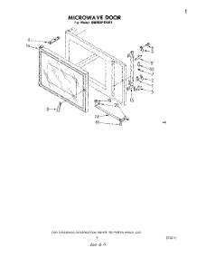 06 - Microwave Door parts for Whirlpool Range SM958PEKW1 from AppliancePartsPros.com