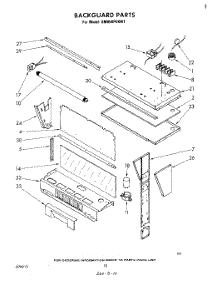 07 - Backguard parts for Whirlpool Range SM958PEKW1 from AppliancePartsPros.com