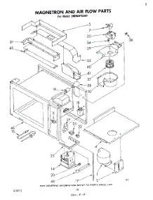 10 - Magnetron And Air Flow parts for Whirlpool Range SM958PEKW1 from AppliancePartsPros.com