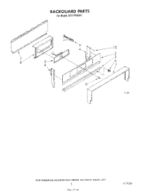 04 - Backguard parts for Whirlpool Range SF311PSRW1 from AppliancePartsPros.com