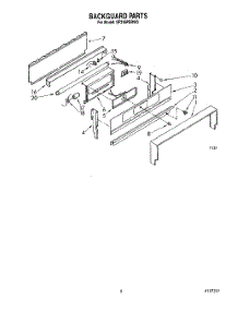 04 - Backguard parts for Whirlpool Range SF316PERW0 from AppliancePartsPros.com