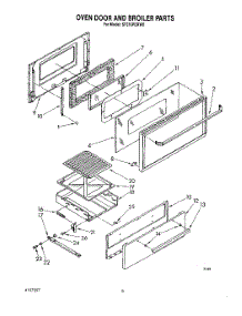 05 - Oven Door And Broiler parts for Whirlpool Range SF316PERW0 from AppliancePartsPros.com