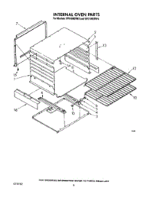 06 - Internal Oven parts for Whirlpool Range SF0100ERW4 from AppliancePartsPros.com