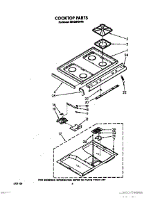04 - Cooktop parts for Whirlpool Range SE960PEPW6 from AppliancePartsPros.com