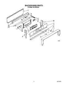 04 - Backguard parts for Whirlpool Range SF316PESW4 from AppliancePartsPros.com