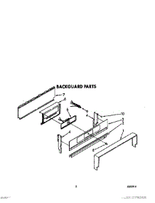 03 - Backguard parts for Whirlpool Range TGR51W0WW1 from AppliancePartsPros.com