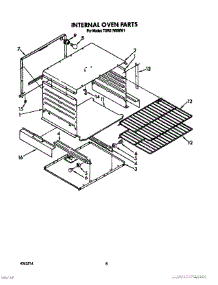 06 - Internal Oven parts for Whirlpool Range TGR51W0WW1 from AppliancePartsPros.com